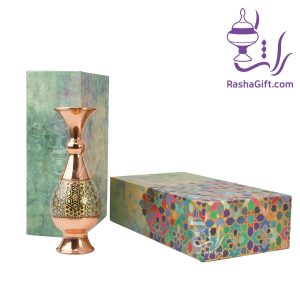 گلدان صراحی مس و خاتم با جعبه هاردباکس