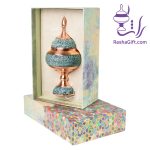شکلات خوری مس و فیروزه با جعبه هاردباکس