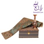 ست گلدان حکاکی الماس تراش و ترمه افشاری با جعبه ترمه
