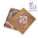 ست بشقاب سفال و سفره قلمکار سایز 80*80 با جعبه هاردباکس