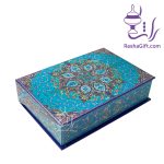 ترمه افشاری در جعبه لولایی طرح میناکاری