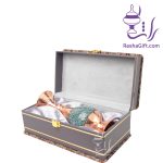 گلدان صراحی فیروزه کوبی با جعبه ترمه