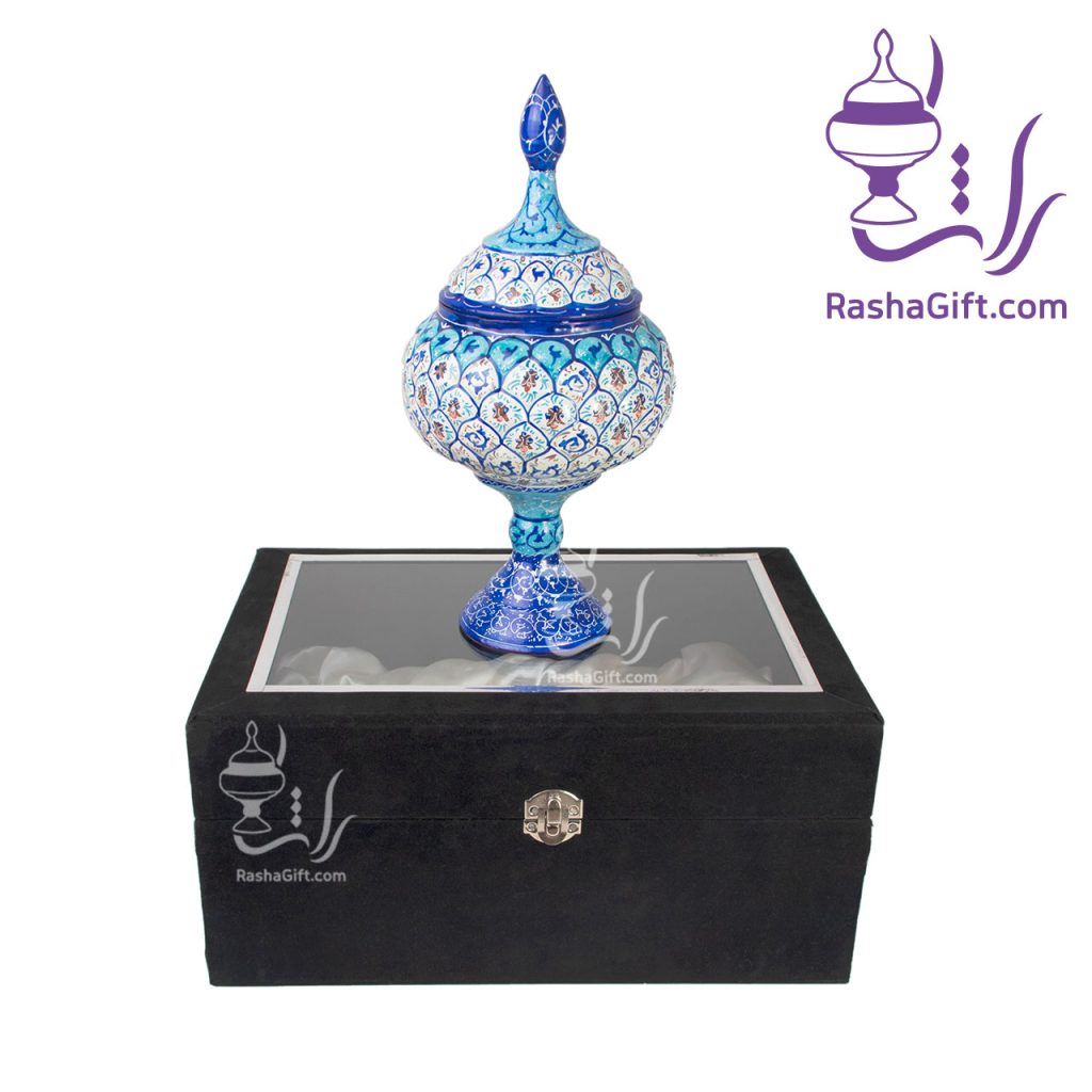 شکلات خوری میناکاری با جعبه جیر