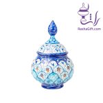 قندان میناکاری با جعبه ترمه