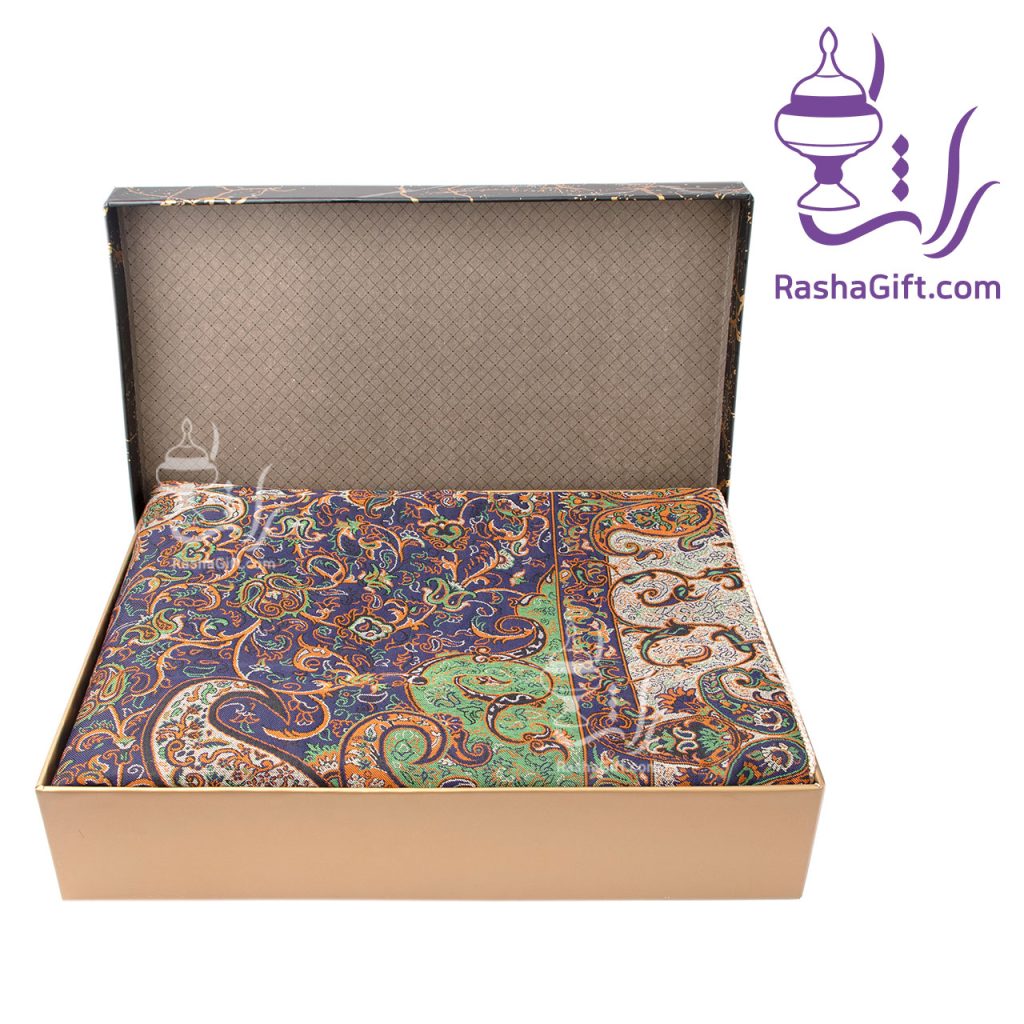ترمه هزار نقش در جعبه هاردباکس طرح سنگ