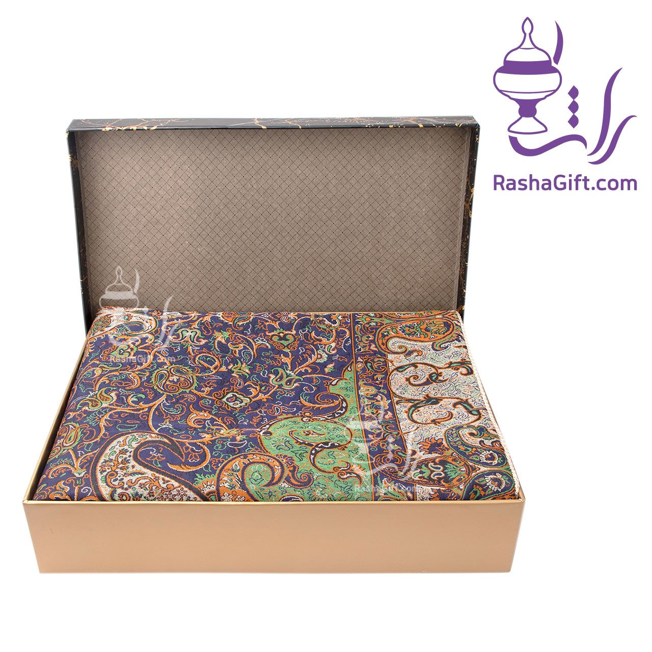 R3261 ترمه هزار نقش در جعبه هاردباکس طرح سنگ