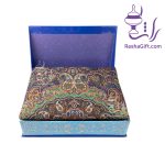 ترمه هزار نقش در جعبه لولایی طرح میناکاری