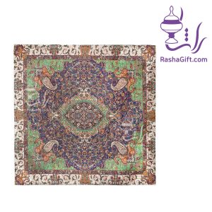 ترمه هزار نقش در جعبه لولایی طرح میناکاری