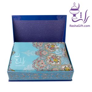 ترمه ابریشم 7 رنگ در جعبه لولایی طرح میناکاری