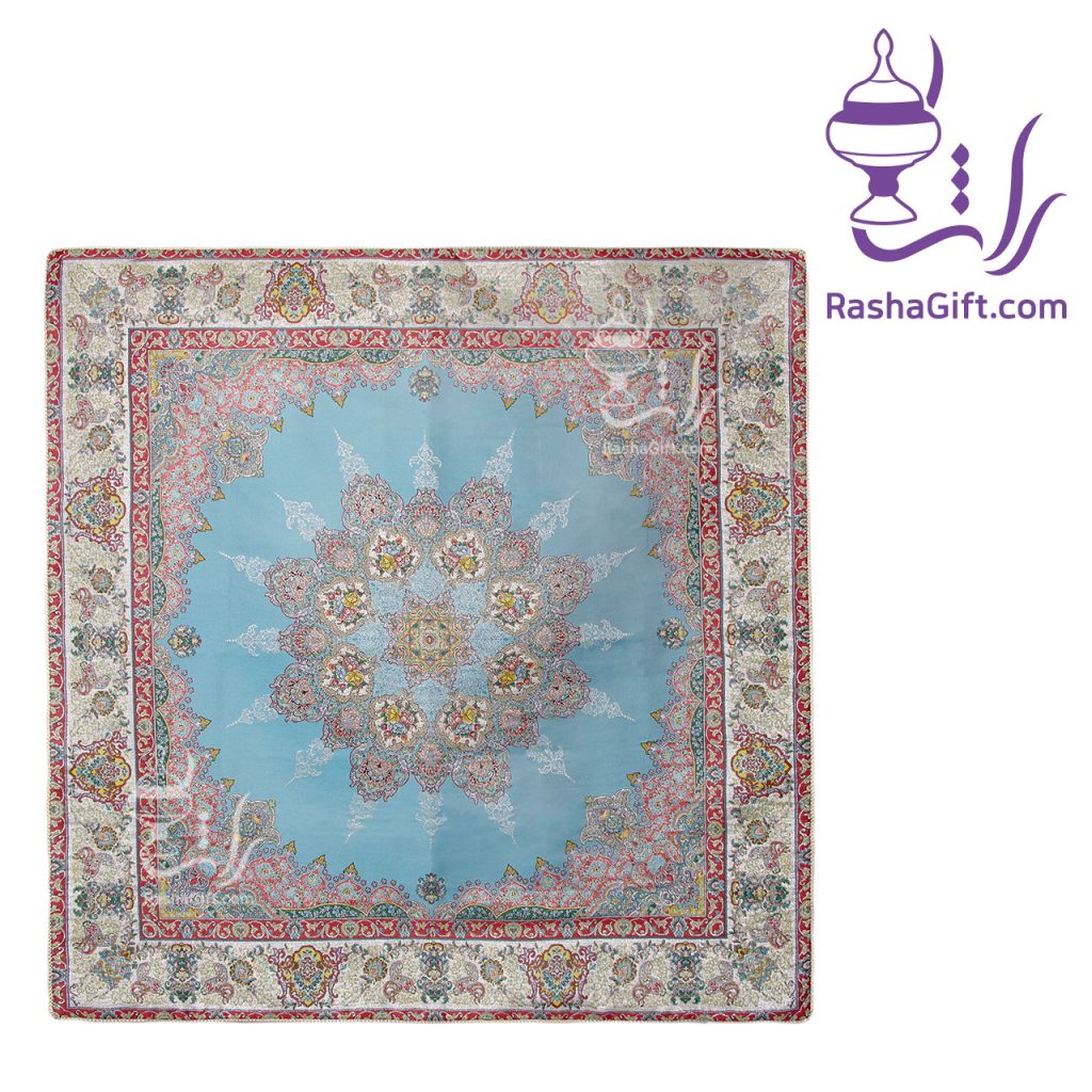 ترمه ابریشم 7 رنگ در جعبه لولایی طرح میناکاری
