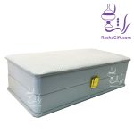 گنجینه زعفران 3 در جعبه مستطیل چوب و چرم