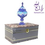 شکلات خوری میناکاری با جعبه ترمه