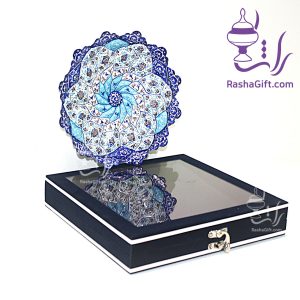 بشقاب میناکاری با جعبه جیر