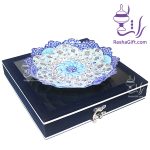 بشقاب میناکاری با جعبه جیر