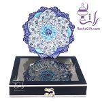 بشقاب میناکاری با جعبه جیر