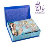 ست گلدان 16 مس و خاتم و ترمه با جعبه هاردباکس