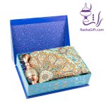 ست گلدان 16 مس و خاتم و ترمه با جعبه هاردباکس