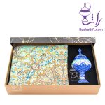 ست شکلات خوری 20 میناکاری و ترمه با جعبه هاردباکس