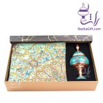 ست شکلات خوری 20 مس و پرداز و ترمه با جعبه هاردباکس