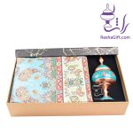 ست شکلات خوری 20 مس و پرداز و ترمه با جعبه هاردباکس
