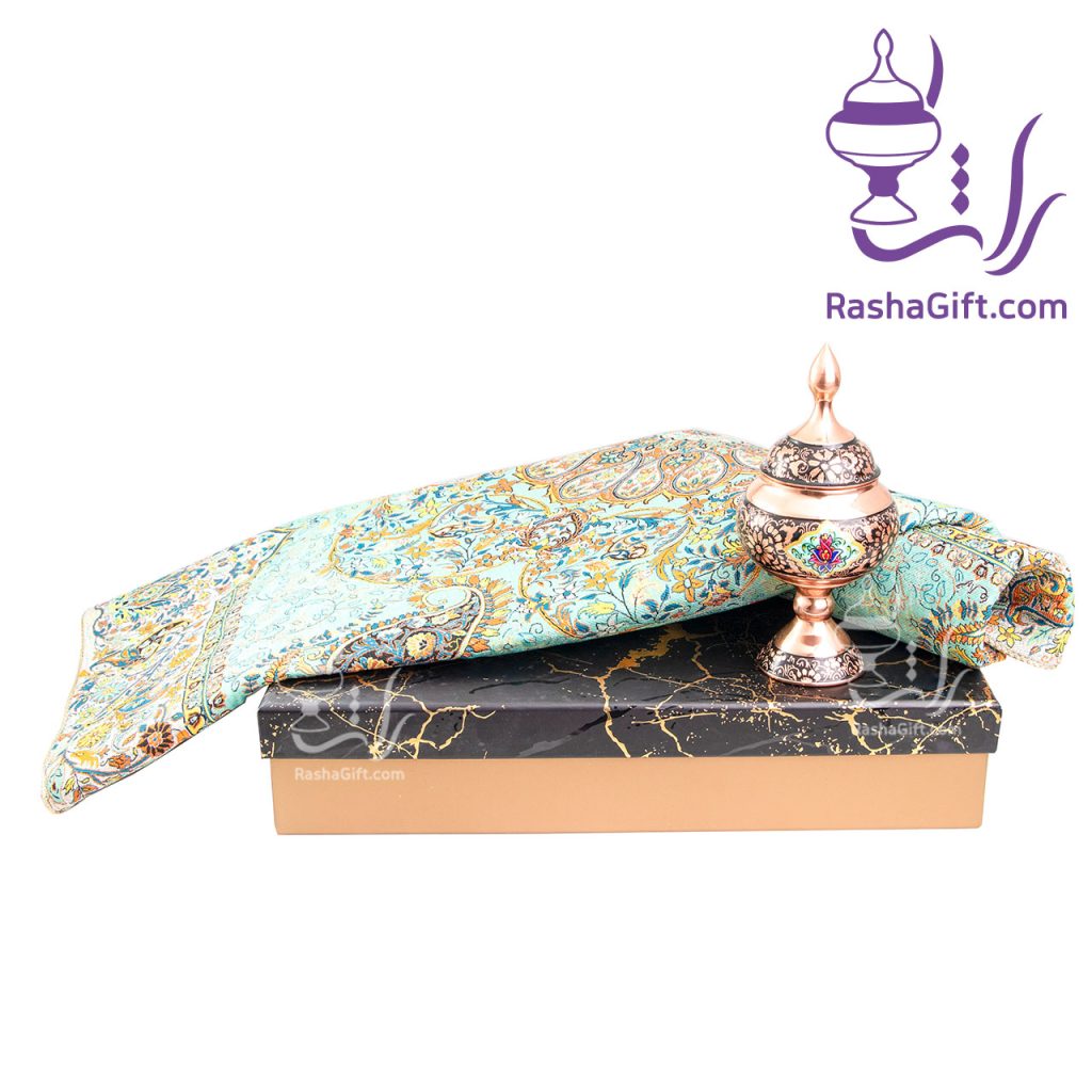 ست شکلات خوری 20 حکاکی الماس تراش و ترمه با جعبه هاردباکس