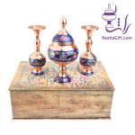 ست آذین مس و پرداز با جعبه هاردباکس