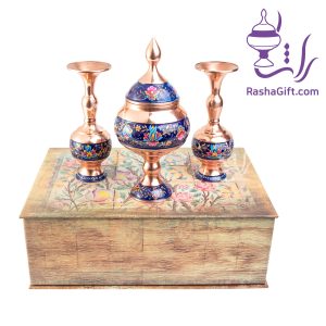 ست آذین مس و پرداز با جعبه هاردباکس