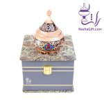 قندان حکاکی الماس تراش با جعیه ترمه