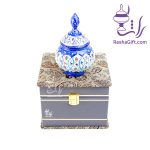 قندان میناکاری سایز 16 با جعبه ترمه