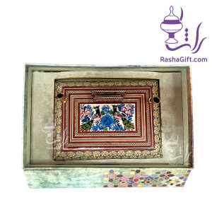 ست جاقلمی خاتم کاری دو قیف