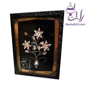 تابلو گلدان مس و فیروزه